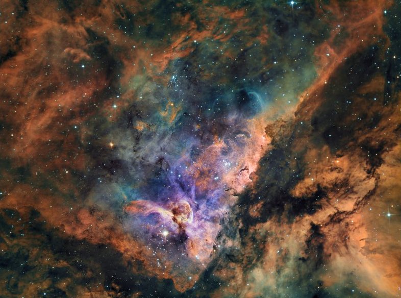 Views of the Keyhole Nebula in the Great Nebula in Carinae