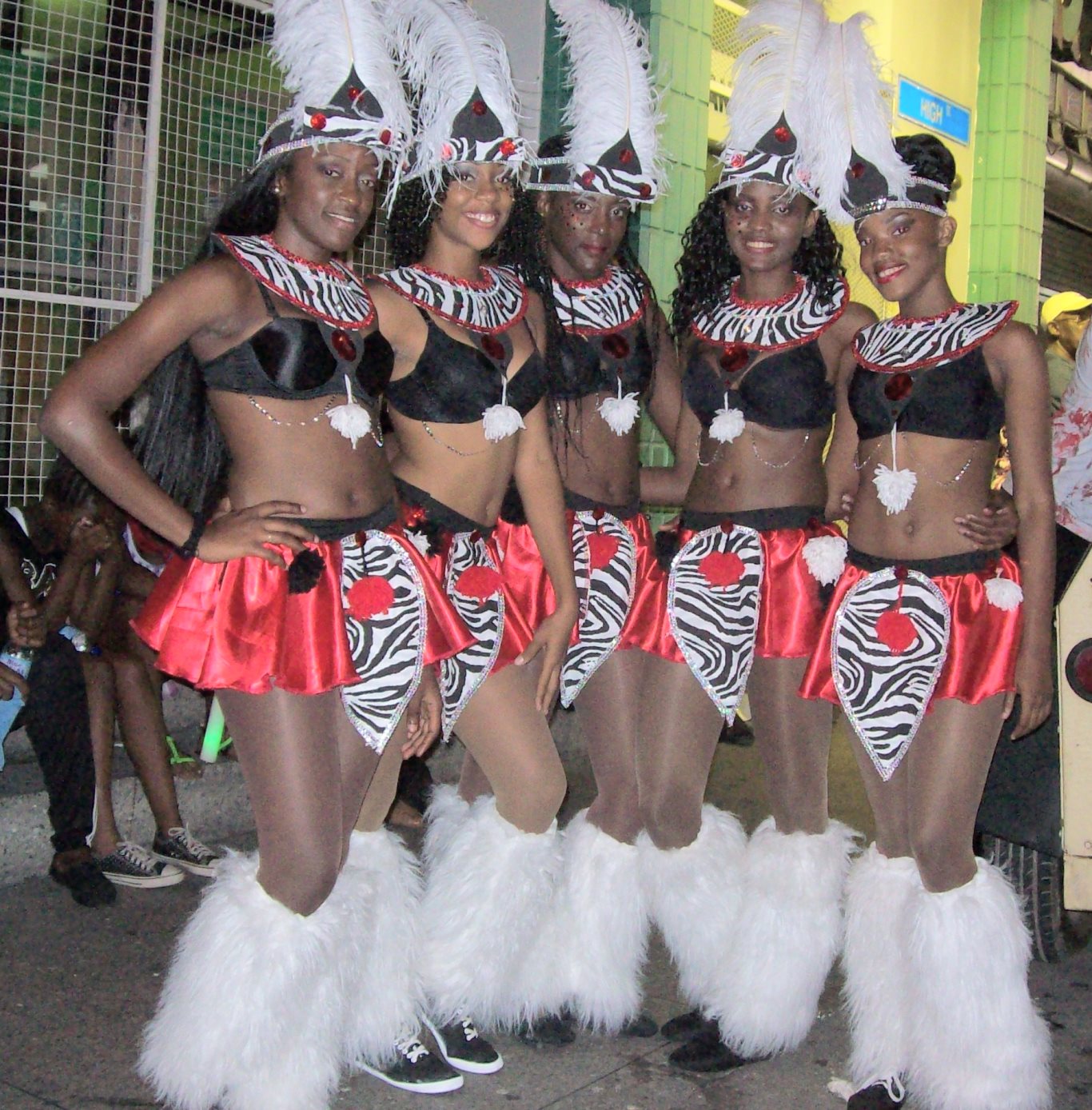 5 Trini girls - Monday night carnival road, San Fernando, Trinidad, TT by tobagojo@gmail.com