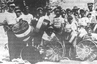 The Southern Marines Steelband circa late 1940s